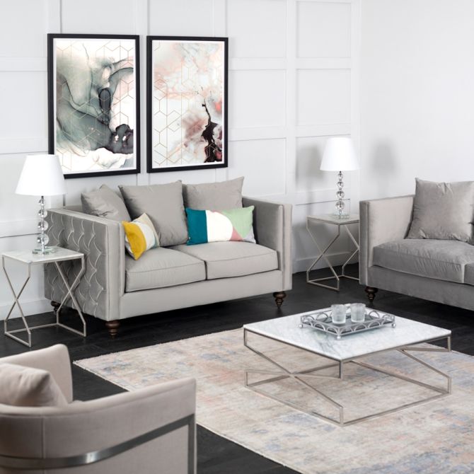 Ascot two Seat Sofa  – Dove Grey-view2