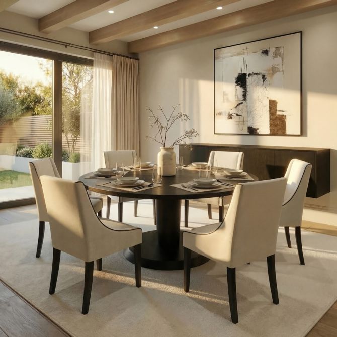 Sia Eettafel Zwart 6-8 personen-view2