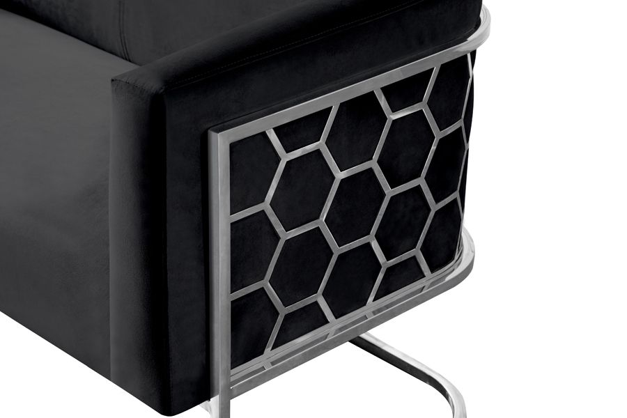Alveare 2-zitsbank Zilver - Zwart-view5