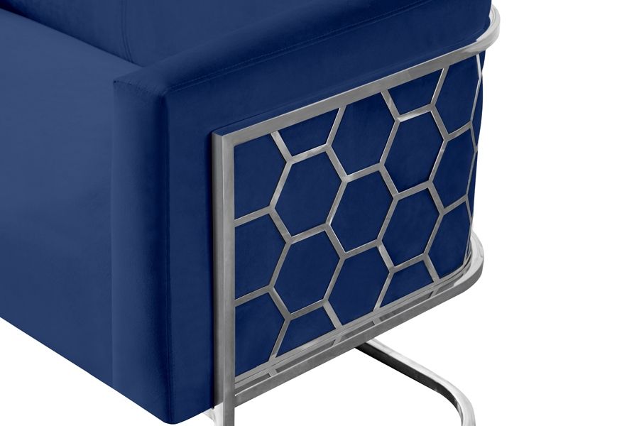 Alveare 2-zitsbank Zilver - Blauw-view5