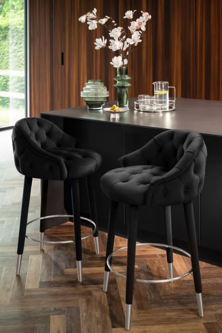 Sophia Taburete de mostrador - Negro - Tapas de Plata-view3