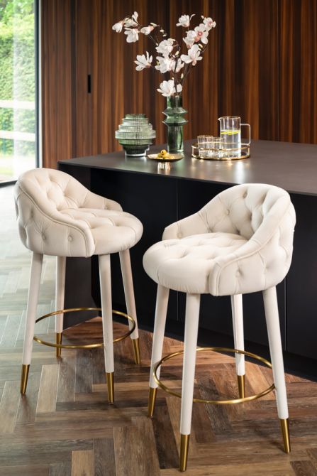 Sophia Counterstol - Chalk - Detaljer i Mässing -view3