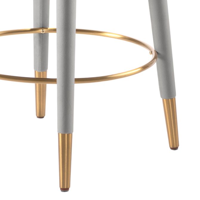 Sophia Tabouret de comptoir, extrémités or - Gris-view4