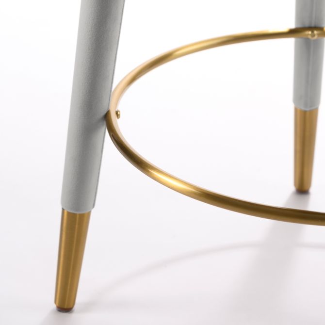 Sophia Tabouret de comptoir, extrémités or - Gris-view6