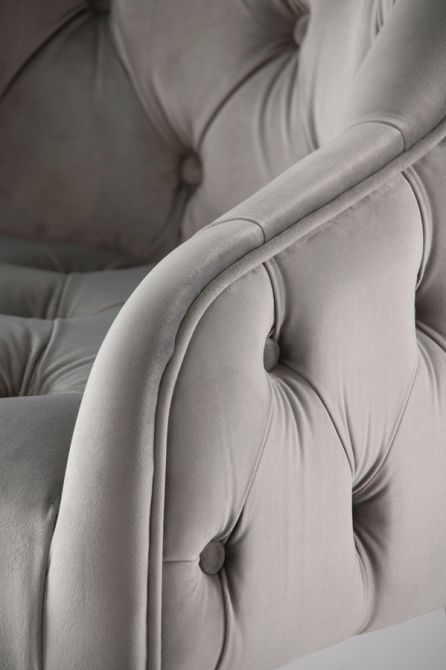 Sophia Esszimmerstuhl - Grau - Silberkappen-view4