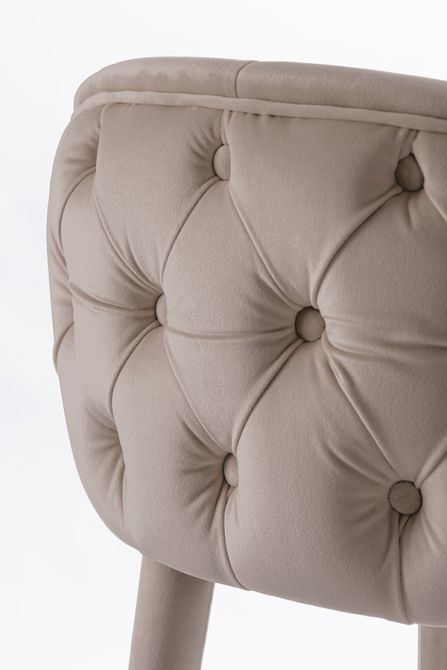 Sophia Counter stool - Taupe - Brass caps-view5