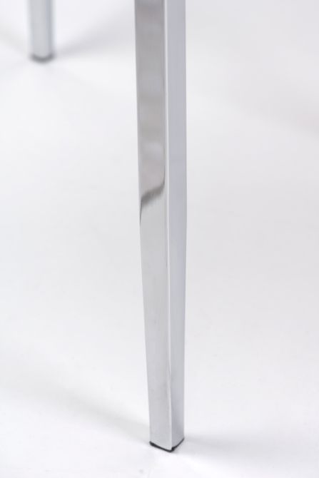 Stiletto White and Chrome Stool - Image #0