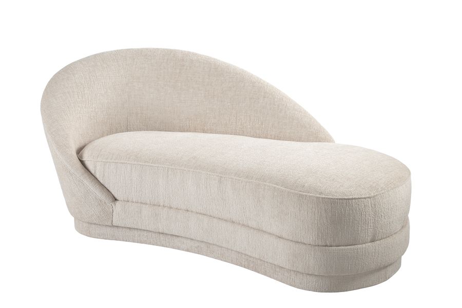 Selini Chaise Longue Licht Taupe Chenille-view3