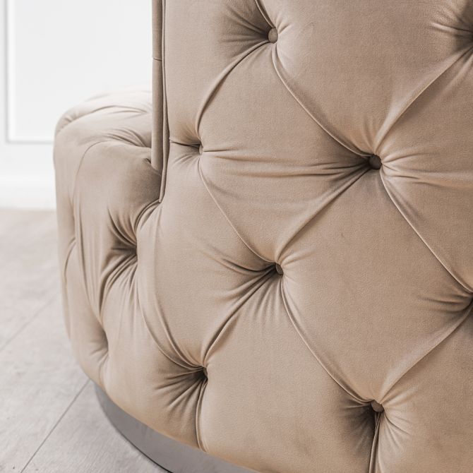 Frankfurt Causeuse, base argent -Taupe-view5