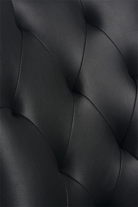Chaise de salle à manger Torino avec anneau au dos - faux cuir noir - Image #0