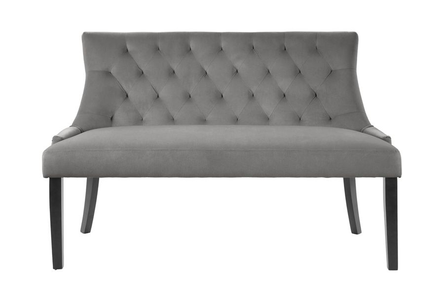 Torino Bänk – Smoke – Svarta Ben-view3