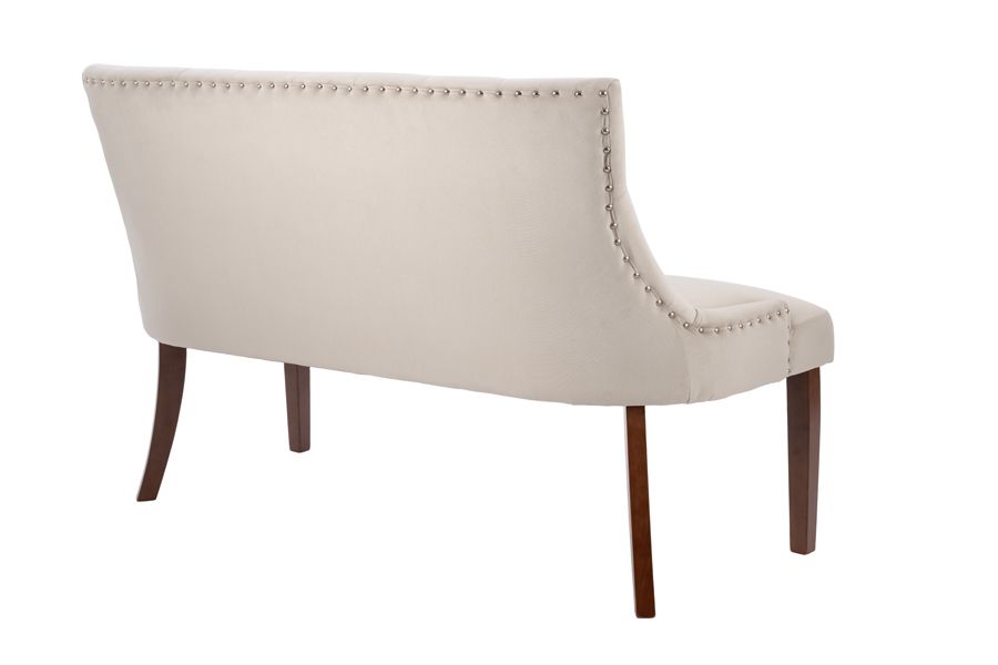 Torino Sitzbank - Taupe – Beine Walnuss-view4