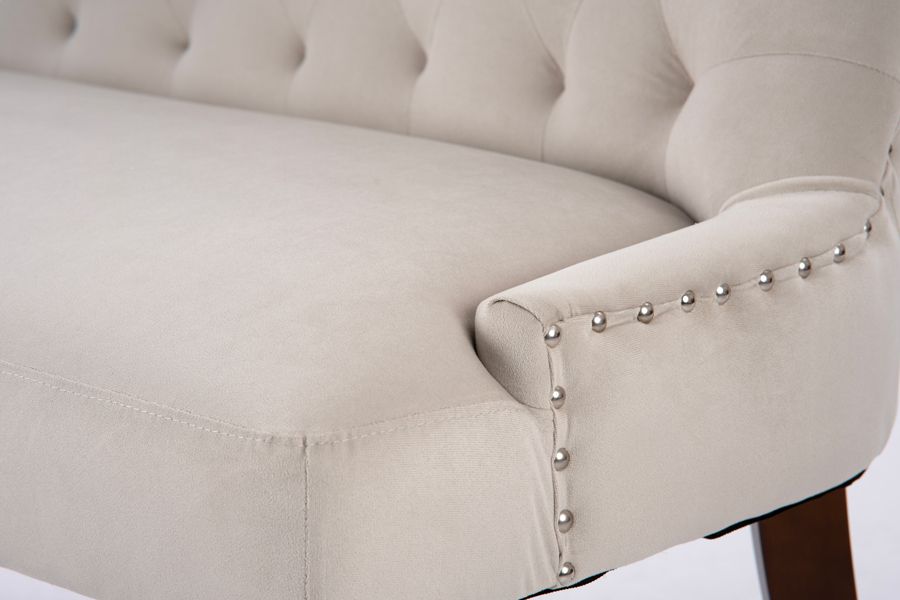 Torino Sitzbank - Taupe – Beine Walnuss-view6