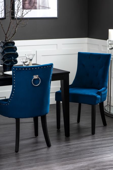 Torino Esstischstuhl mit Rückenring - Tintenblau - Bild #0