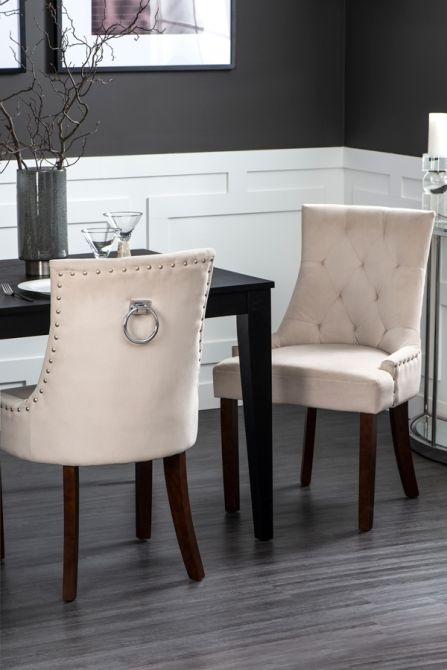 Torino Dining Chair with Back Ring - Taupe - Image #0