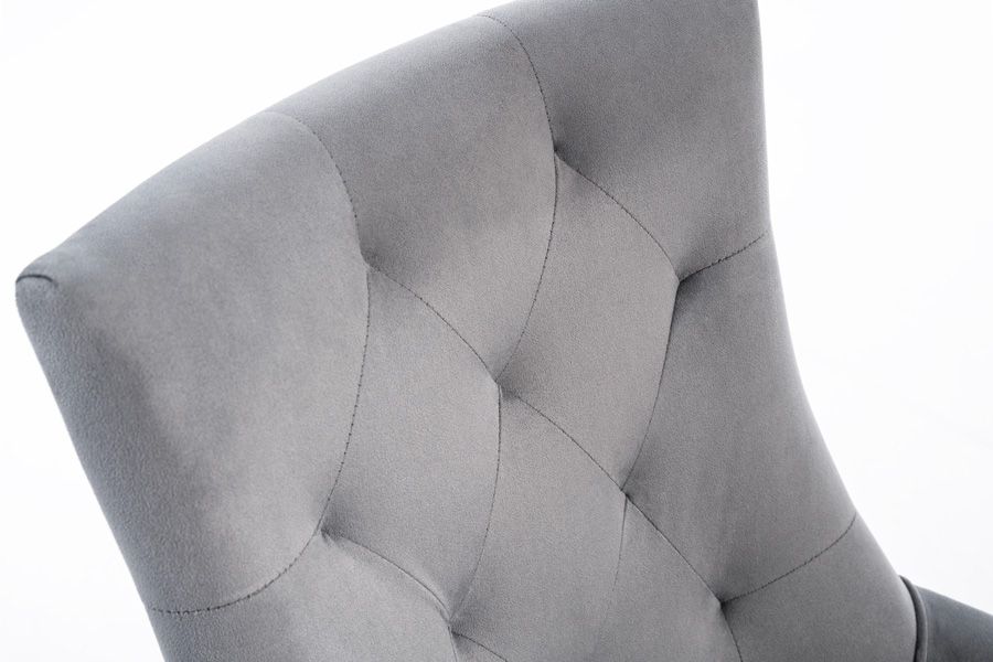 Torino - Silla de comedor con argolla en la parte posterior del respaldo, color humo-view5