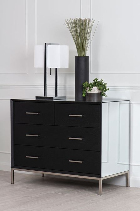Trio Black Chest of Drawers - Image #0