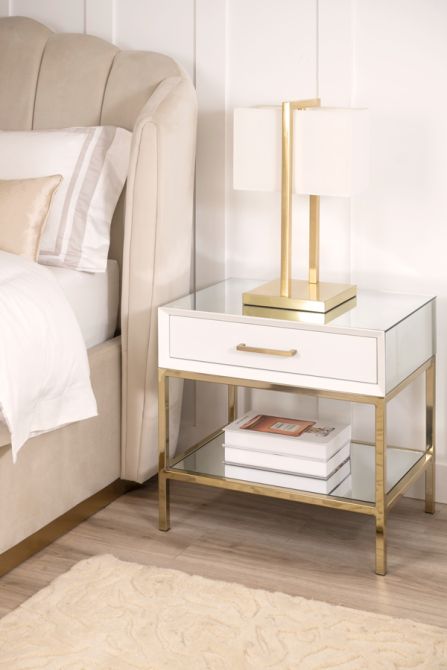 (ID:37359) Trio WHITE Bedside Table TR-21 -view2