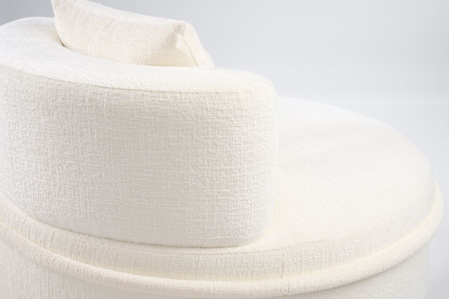 Tubio Lounge Sessel Elfenbein Chenille-view3