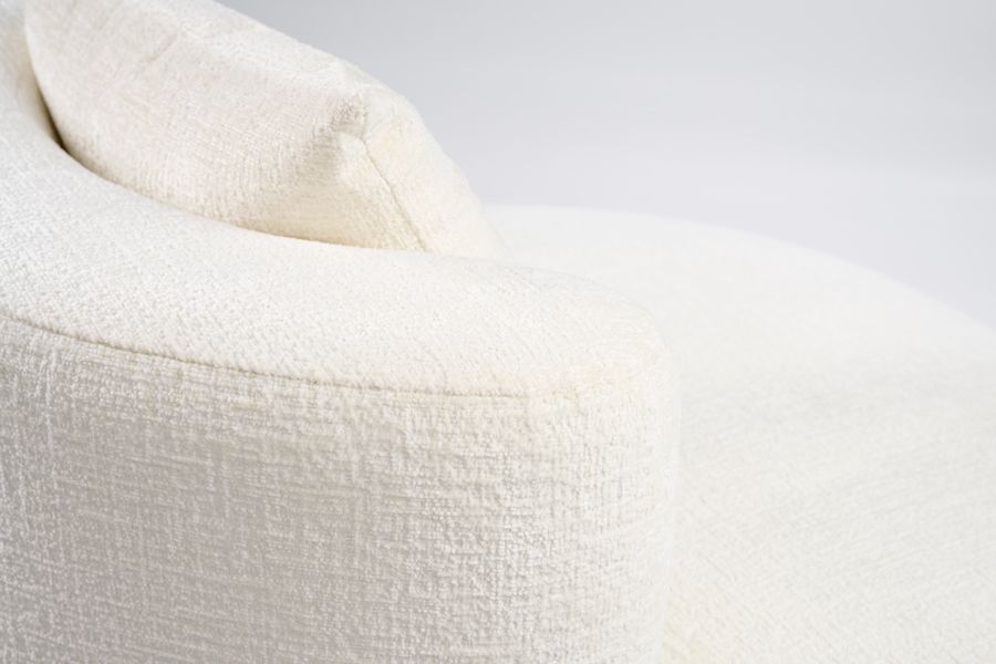 Tubio Lounge Sessel Elfenbein Chenille-view4