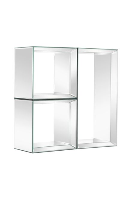 Uno – Set modulare di Mensole a specchio: 1 mensola Rettangolare e 2 Quadrate - Immagine #0