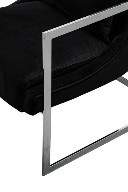 Vantagio Lounge Chair - Black - Silver base - Image #0