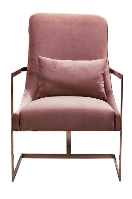 Vantagio Lounge Stoel Blush Roze - Rosé Gouden Frame - Beeld #0
