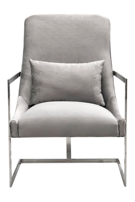 Vantagio Lounge Chair - Dove Grey - Silver base - Image #0