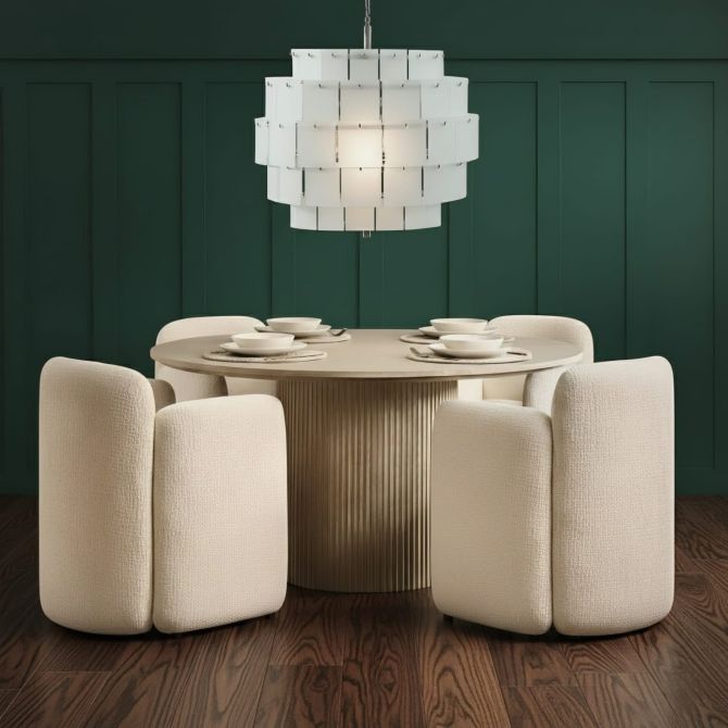 Veil Lampadario - Argento-view2