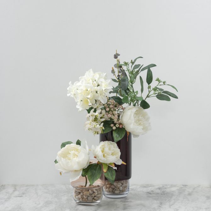 Jarrón de vidrio mediano - Rojo carmesí-view2