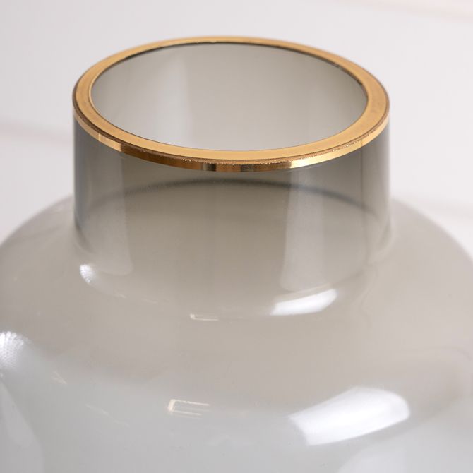 Large Dove Grey Glass Vase-view2