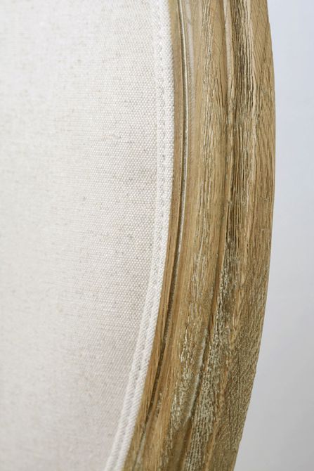 Le Brun - Sillón tipo Francés Luis XVI de madera de roble, color avena - Imagen #0