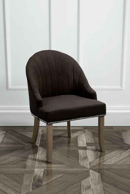 Kariss - Elegante silla tapizada, de color negro - Imagen #0