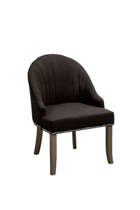 Kariss - Elegante silla tapizada, de color negro - Imagen #0