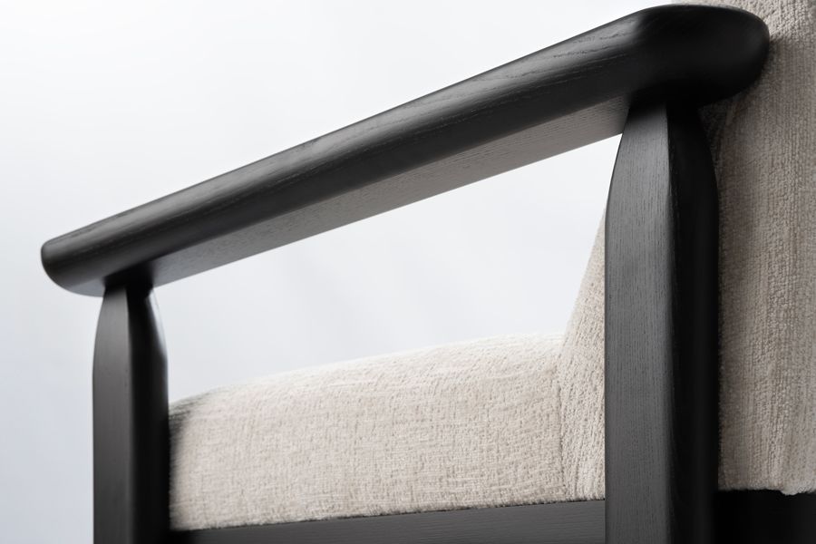 Waldo Armsessel – Helltaupe-farbenes Chenille-view8