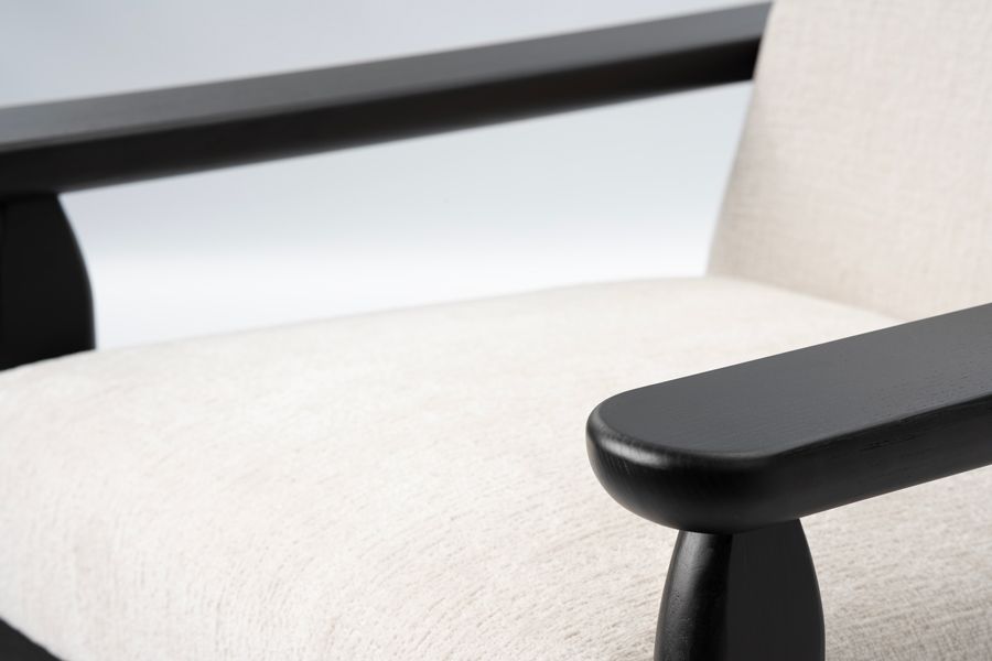 Waldo Armsessel – Helltaupe-farbenes Chenille-view9