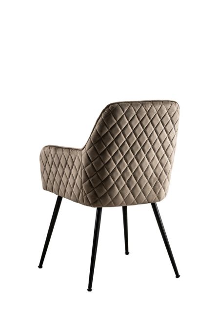 Watson Carver Chair Taupe with Black Legs  - Image #0