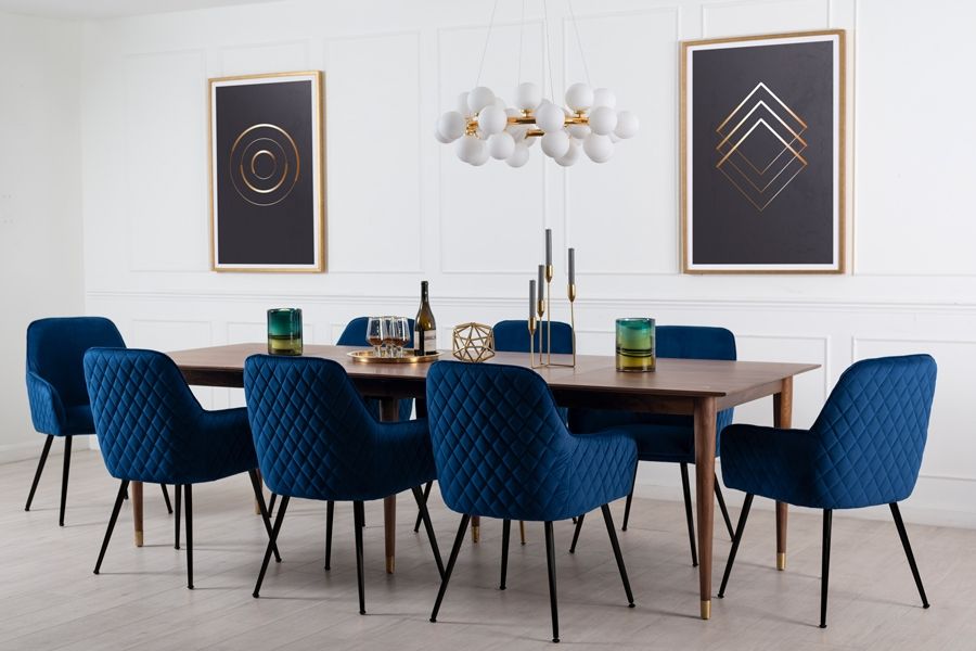 Watson Carver Chair Ink Blue with Black Legs-view2