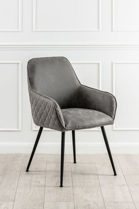 Watson Carver Stol - Grå - PU läder-view5