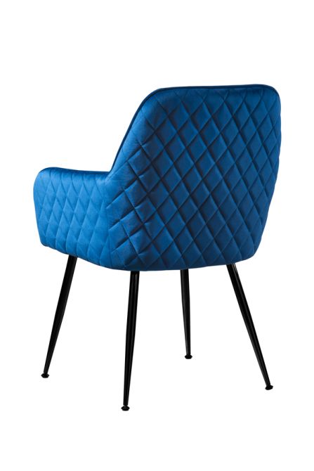 Watson Carver Chair Ink Blue with Black Legs-view3