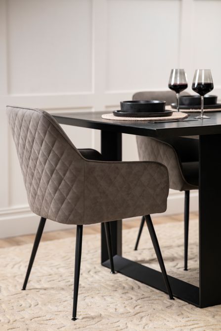 Watson Carver Stol - Grå - PU läder-view1