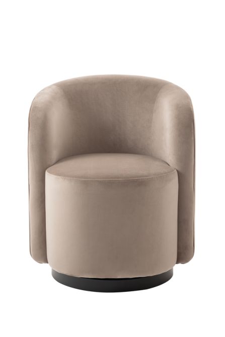 West End Draaibare Eetkamerstoel Taupe - Zwart Onderstel-view3