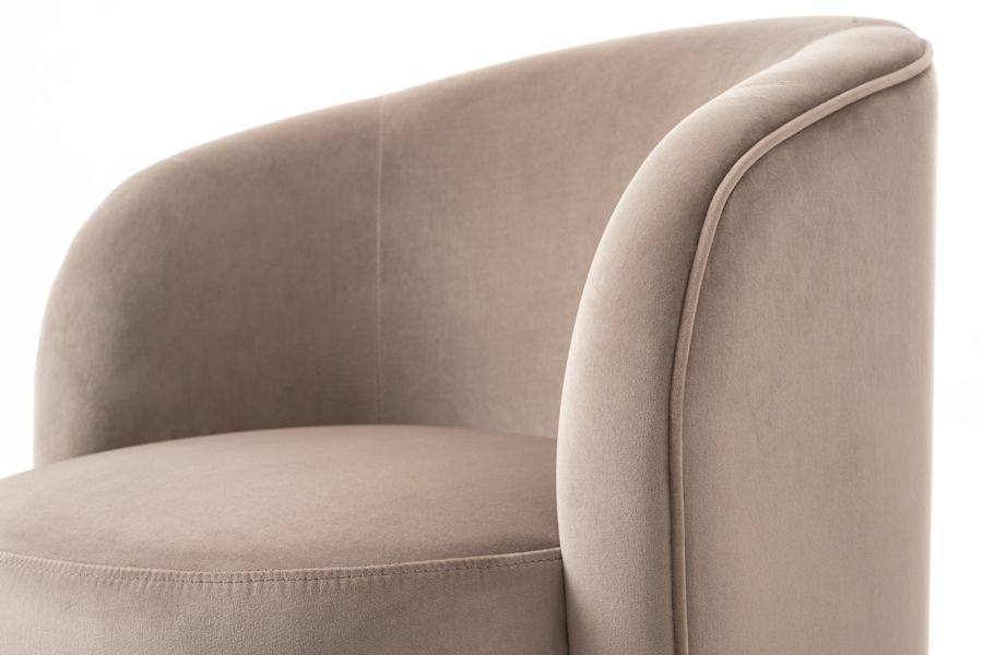 West End Draaibare Eetkamerstoel Taupe - Zwart Onderstel-view4