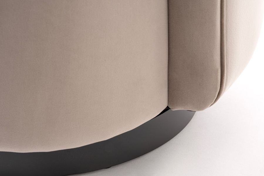 West End Draaibare Eetkamerstoel Taupe - Zwart Onderstel-view5