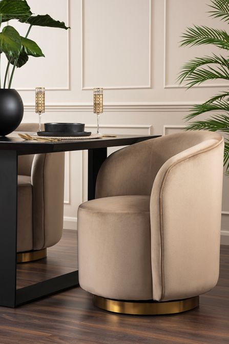 West End Sedia da pranzo girevole - Talpa - Ottone-view2