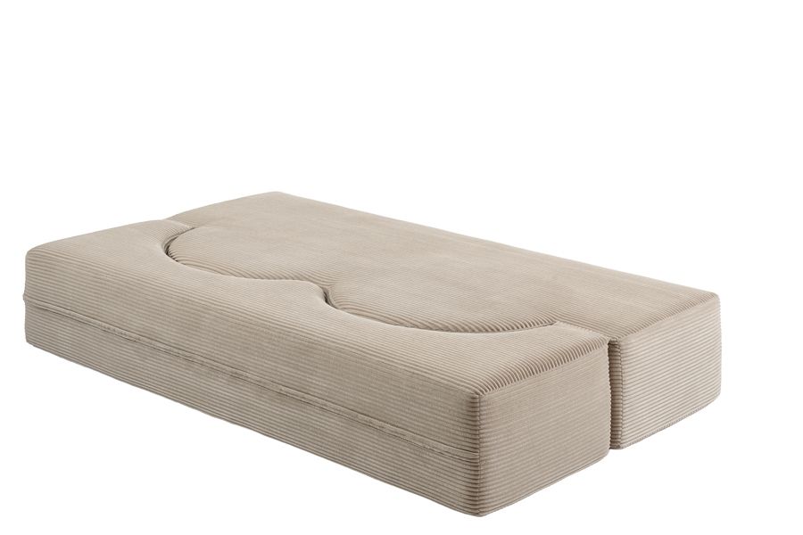 Zzofa Bedbank Licht Taupe-view2