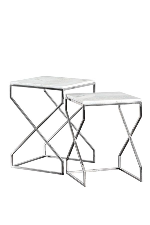 Alhambra silver nesting tables my furniture