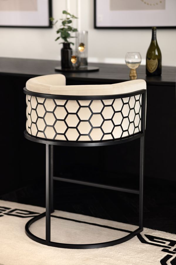 Alveare Counter Stool Black Chalk