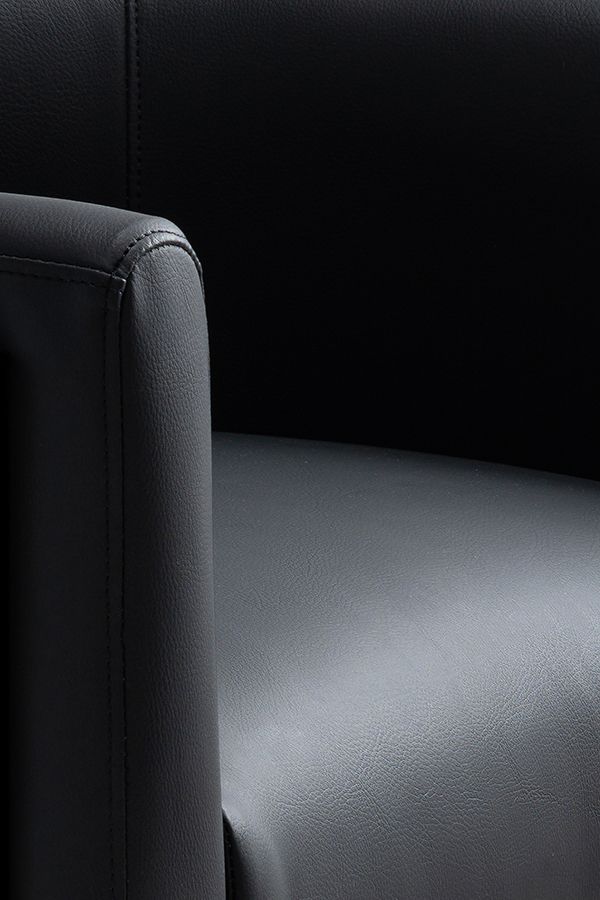 Alveare Counter Stool Silver Black Faux Leather