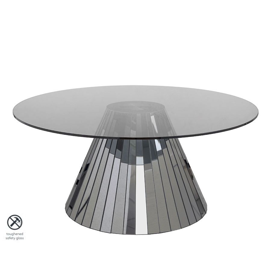 Smoked Mirror Side Table main image 1